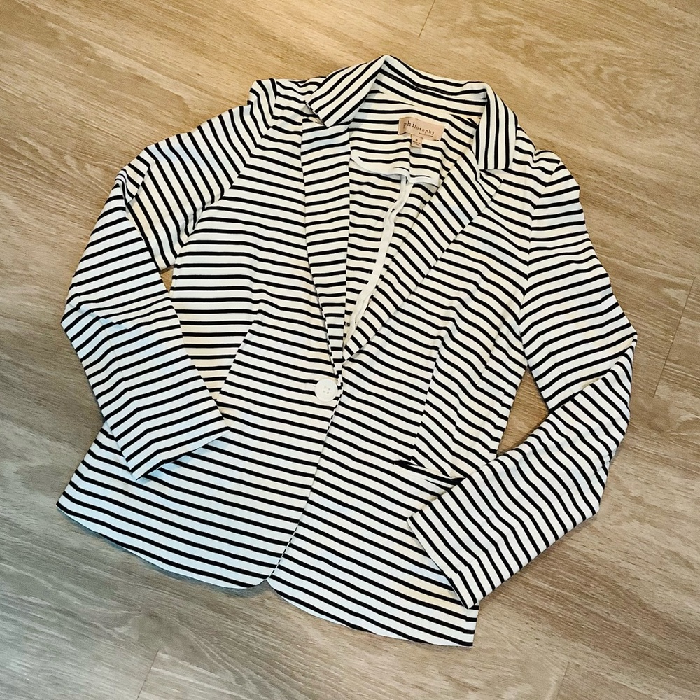 Philosophy Monochrome Striped Jacket